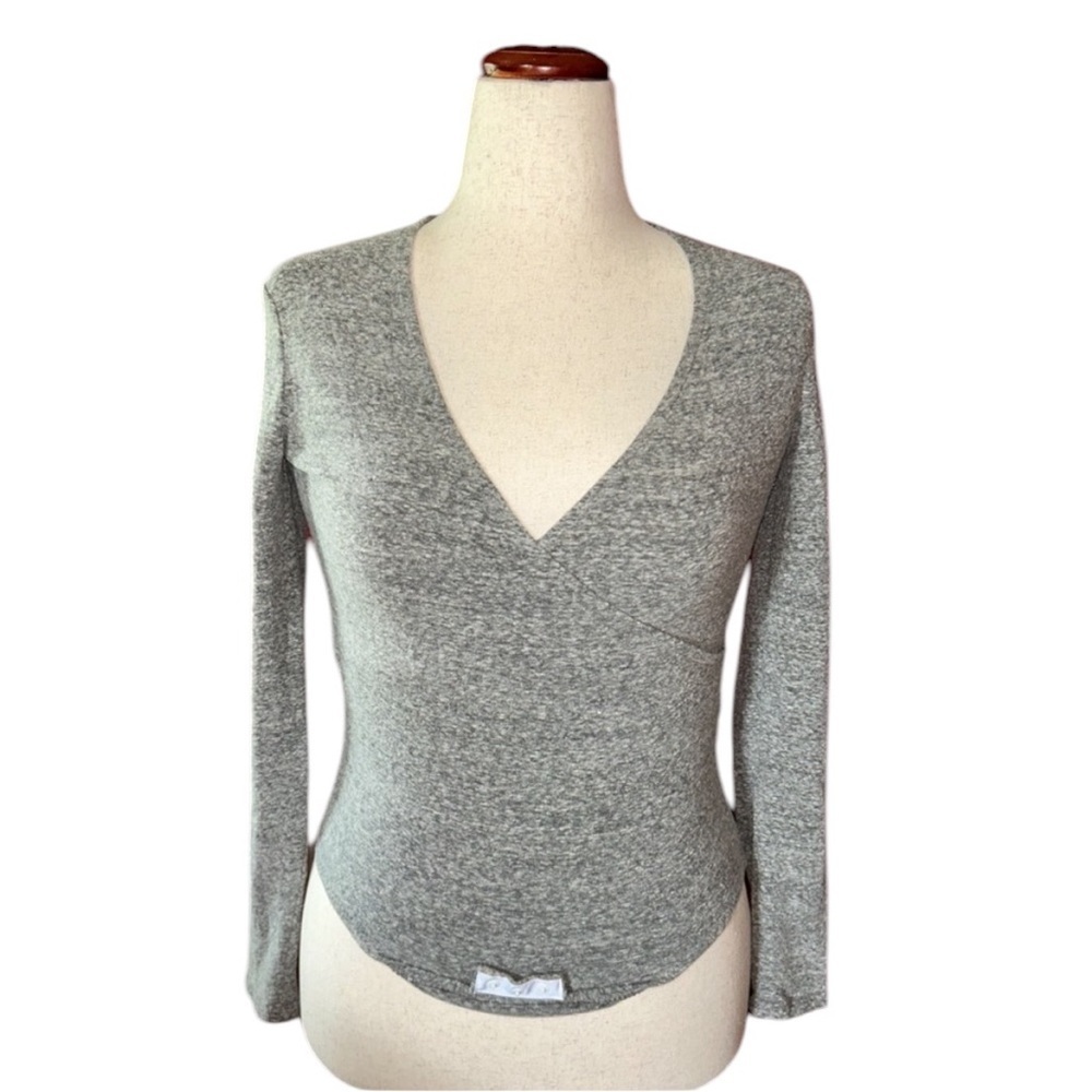 Madewell long sleeve wrap style bodysuit